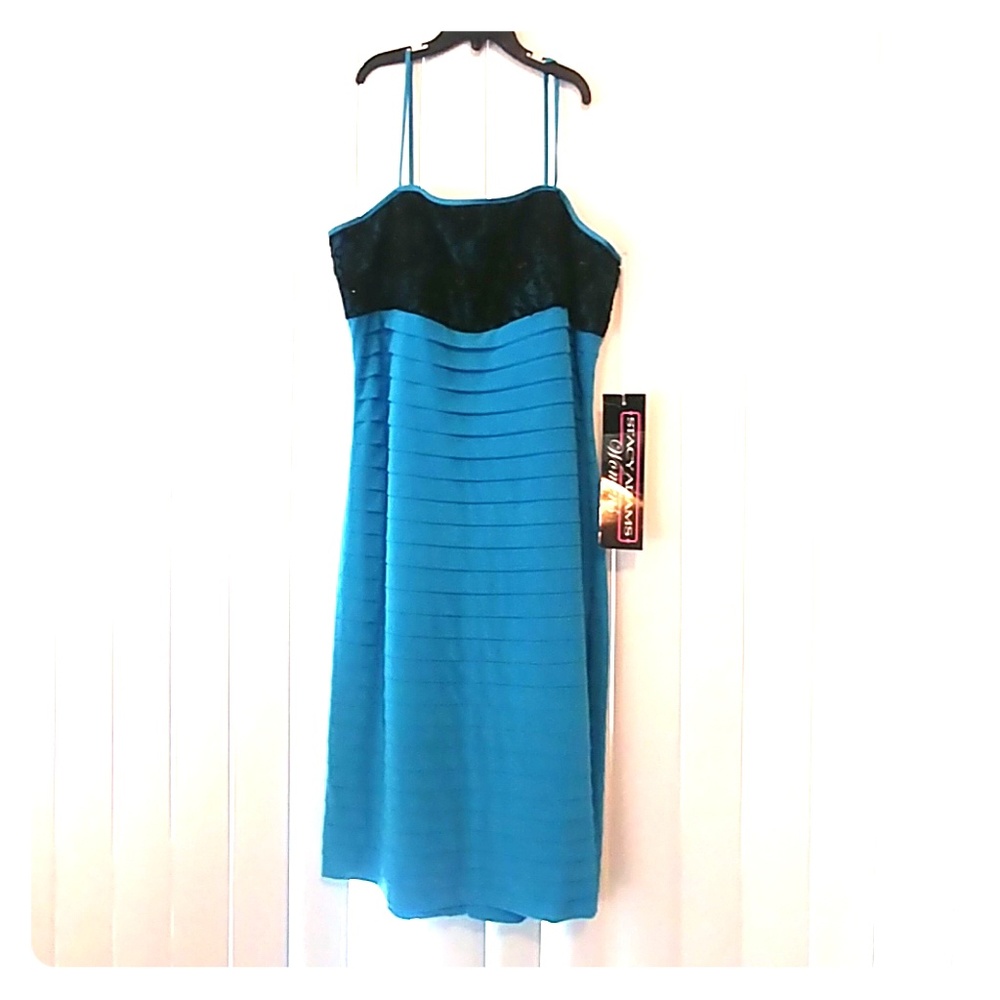 Pretty Aqua Blue After Five Gown